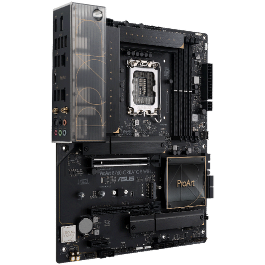 ASUS PROART B760-CREATOR WIFI LGA1700 ATX professional MB - Intel B760 4xDIMM DDR5 3xM.2 4xSATA PCIe 5.0 2.5Gb + 1Gb Ethernet WiFi 6 + Bluetooth 1xDisplayPort 1xHDMI with Aura Sync support