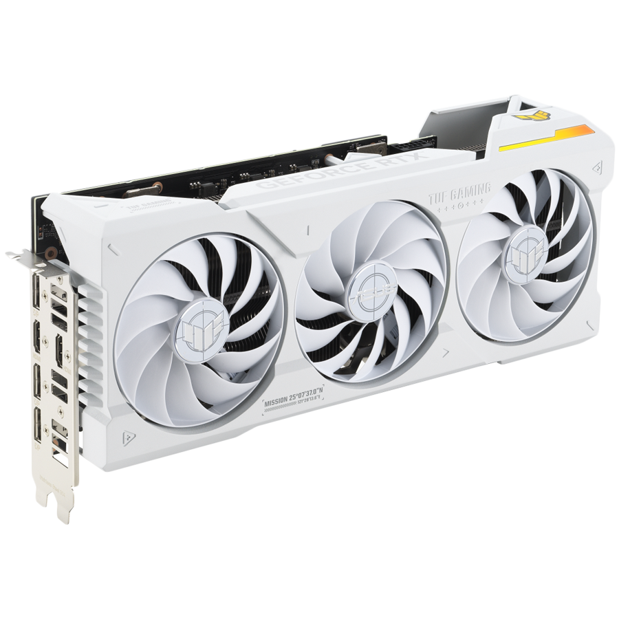 ASUS Video Card NVidia TUF Gaming GeForce RTX 4070 Ti SUPER White OC Edition 16GB GDDR6X VGA with DLSS 3, lower temps, and enhanced durability, PCIe 4.0, 2xHDMI 2.1a, 3xDisplayPort 1.4a