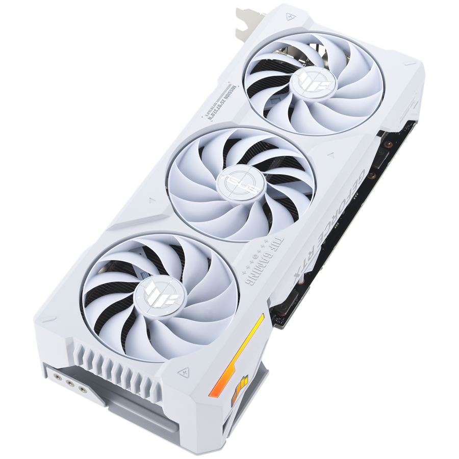 ASUS Video Card NVidia TUF Gaming GeForce RTX 4070 Ti SUPER White OC Edition 16GB GDDR6X VGA with DLSS 3, lower temps, and enhanced durability, PCIe 4.0, 2xHDMI 2.1a, 3xDisplayPort 1.4a
