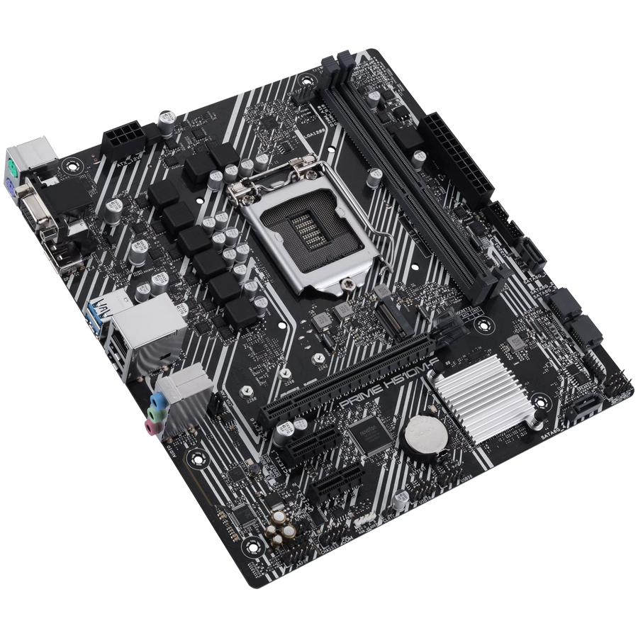 ASUS PRIME H510M-E LGA1200 mATX MB - Intel H510 2xDIMM DDR4 1xM.2 4xSATA PCIe 4.0 1Gb Ethernet 1xD-SUB 1xDisplayPort 1xHDMI with COM and RGB header