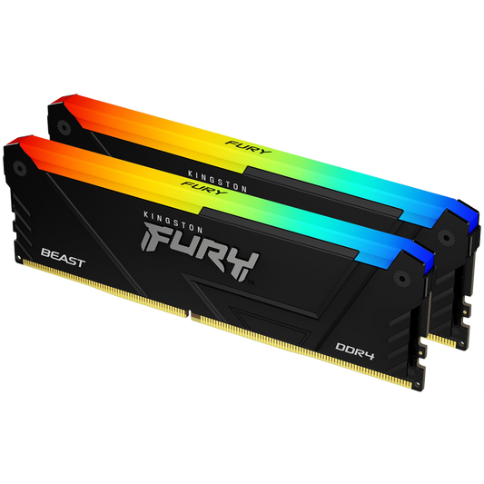 Kingston 32GB 3200MT/s DDR4 CL16 DIMM (Kit of 2) FURY Beast RGB