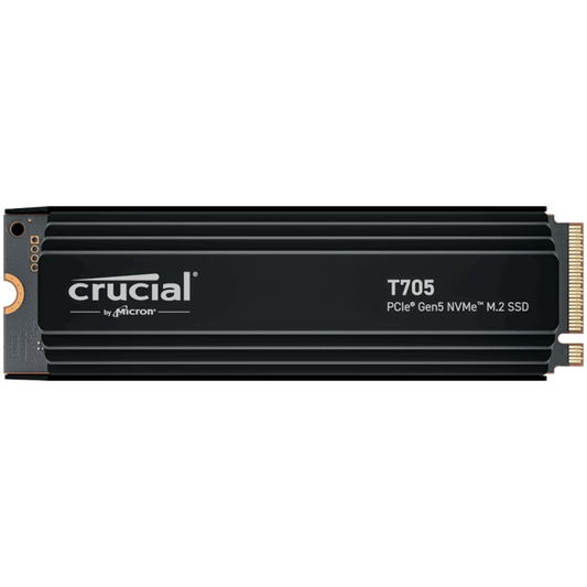 Crucial T705 4TB PCIe Gen5 NVMe M.2 SSD with heatsink