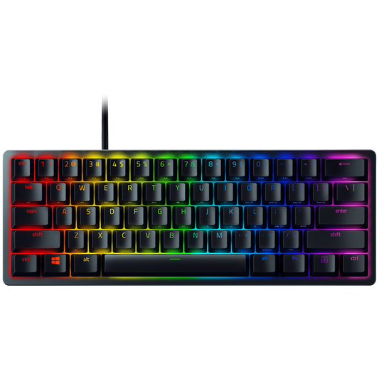 Huntsman V3 Pro Mini - US Layout, Gaming Keyboard, Analog Optical Switch Gen-2, 60% size, Razer Chroma™ RGB, Detachable Type C Cable, Doubleshot PBT Keycaps, 5052 Brushed Aluminum Alloy Top Case, Rapid Trigger Mode, Analog Input