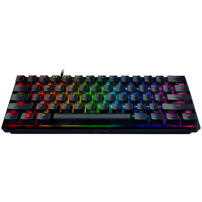 Huntsman V3 Pro Mini - US Layout, Gaming Keyboard, Analog Optical Switch Gen-2, 60% size, Razer Chroma™ RGB, Detachable Type C Cable, Doubleshot PBT Keycaps, 5052 Brushed Aluminum Alloy Top Case, Rapid Trigger Mode, Analog Input