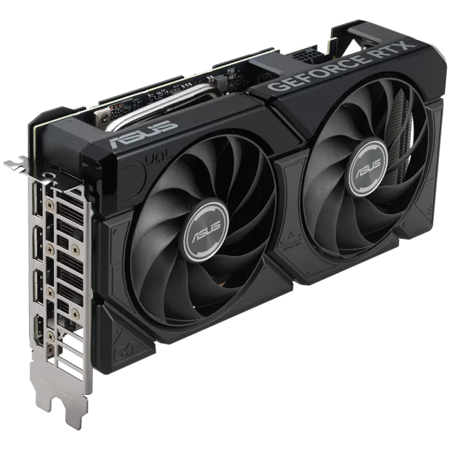 ASUS Video Card NVidia Dual GeForce RTX 4070 SUPER EVO OC Edition 12GB GDDR6X VGA with two powerful Axial-tech fans and a 2.5-slot design for broad compatibility, PCIe 4.0, 1xHDMI 2.1a, 3xDisplayPort 1.4a