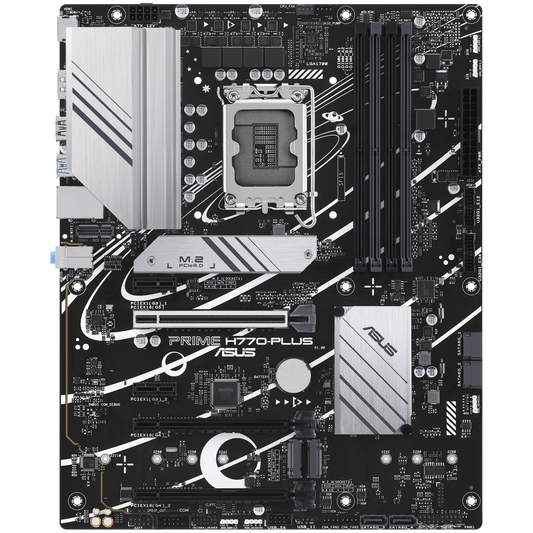 ASUS PRIME H770-PLUS LGA1700 ATX MB - Intel H770 4xDIMM DDR5 3xM.2 4xSATA PCIe 5.0 2.5Gb Ethernet 1xDisplayPort 1xHDMI with Aura Sync support