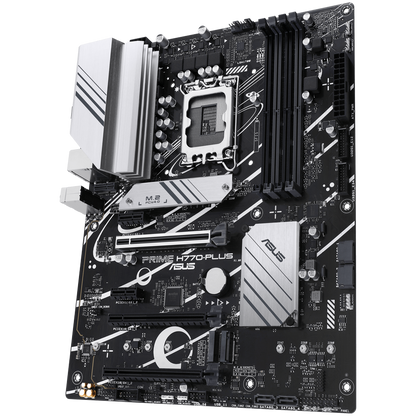 ASUS PRIME H770-PLUS LGA1700 ATX MB - Intel H770 4xDIMM DDR5 3xM.2 4xSATA PCIe 5.0 2.5Gb Ethernet 1xDisplayPort 1xHDMI with Aura Sync support