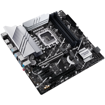 ASUS PRIME Z790M-PLUS LGA1700 mATX MB - Intel Z790 4xDIMM DDR5 3xM.2 4xSATA PCIe 5.0 1Gb Ethernet 1xDisplayPort 1xHDMI with Aura Sync support