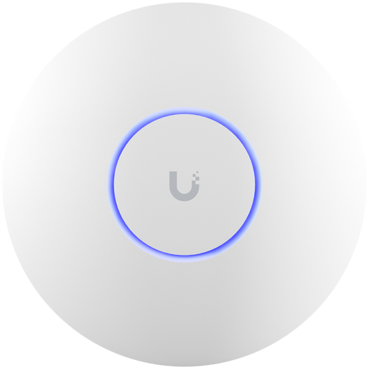 UBIQUITI U6 Long-Range; WiFi 6; 8 spatial streams; 185 m² (2,000 ft²) coverage; 350+ connected devices; Powered using PoE+; GbE uplink.