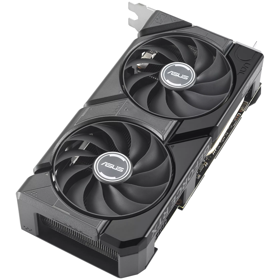 ASUS Video Card NVidia Dual GeForce RTX 4060 Ti EVO OC Edition 8GB GDDR6 VGA is designed for broad compatibility, with Axial-tech fan design, PCIe 4.0, 1xHDMI 2.1a, 3xDisplayPort 1.4a