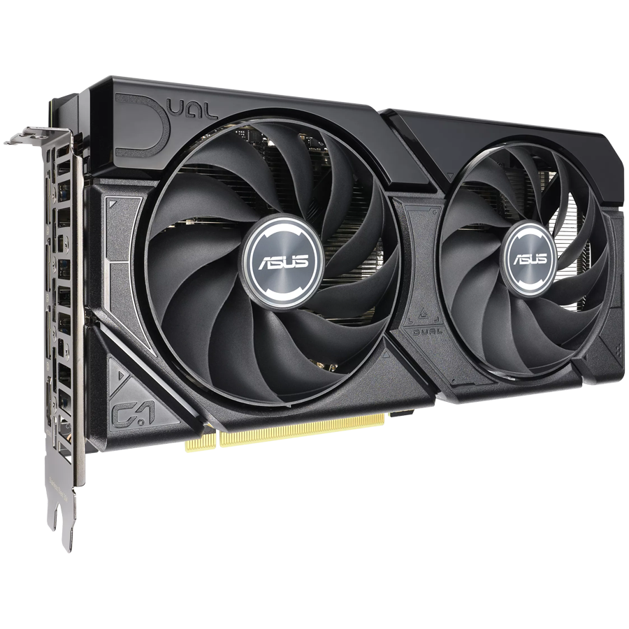 ASUS Video Card NVidia Dual GeForce RTX 4060 Ti EVO OC Edition 8GB GDDR6 VGA is designed for broad compatibility, with Axial-tech fan design, PCIe 4.0, 1xHDMI 2.1a, 3xDisplayPort 1.4a