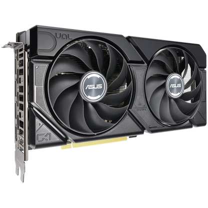ASUS Video Card NVidia Dual GeForce RTX 4060 Ti EVO OC Edition 8GB GDDR6 VGA is designed for broad compatibility, with Axial-tech fan design, PCIe 4.0, 1xHDMI 2.1a, 3xDisplayPort 1.4a