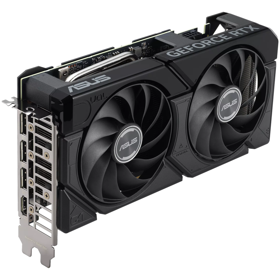 ASUS Video Card NVidia Dual GeForce RTX 4070 SUPER EVO 12GB GDDR6X VGA with two powerful Axial-tech fans and a 2.5-slot design for broad compatibility, PCIe 4.0, 1xHDMI 2.1a, 3xDisplayPort 1.4a