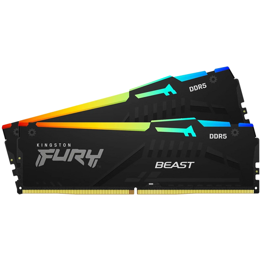 Kingston DRAM 16GB 5600MT/s DDR5 CL40 DIMM (Kit of 2) FURY Beast RGB XMP