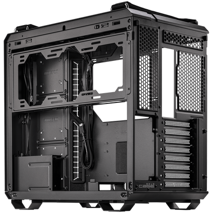 ASUS TUF Gaming GT502 PLUS ATX Gaming case Black, Dual Chamber Chassis, Panoramic View, Tempered Glass front and side panel, Tool-Free side panels, pre-installed 4 ARGB fans & fan hub, Front Panel High-Speed USB Type-C