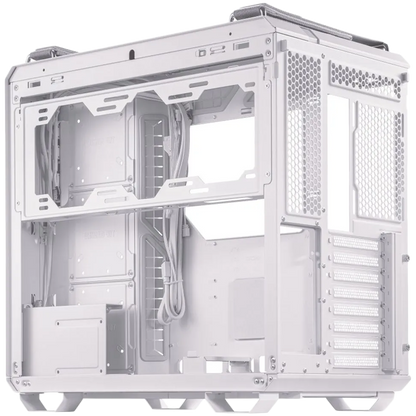 ASUS TUF Gaming GT502 PLUS ATX Gaming case White, Dual Chamber Chassis, Panoramic View, Tempered Glass front and side panel, Tool-Free side panels, pre-installed 4 ARGB fans & fan hub, Front Panel High-Speed USB Type-C