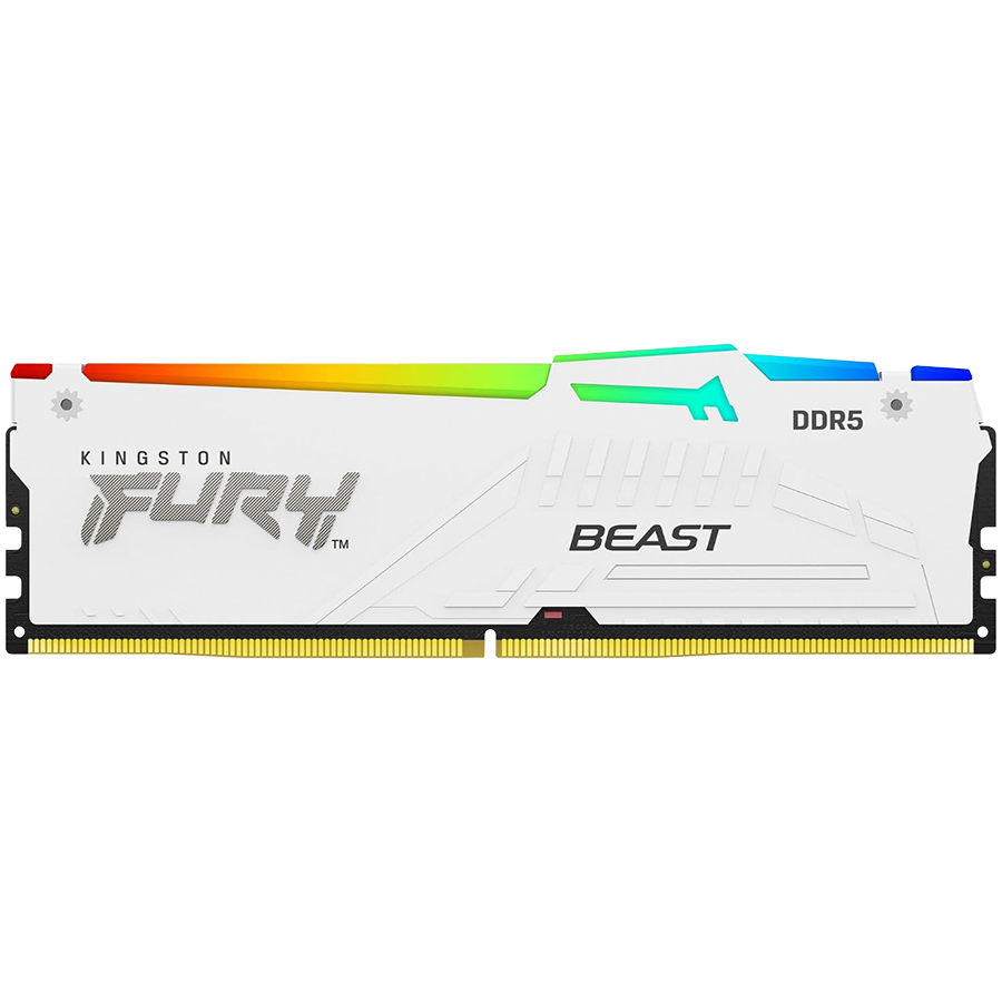 Kingston 16GB 6000MT/s DDR5 CL30 DIMM FURY Beast White RGB XMP
