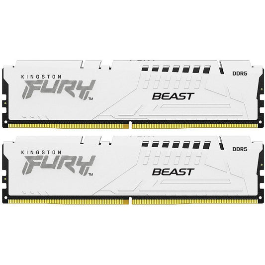 Kingston 32GB 6400MT/s DDR5 CL32 DIMM (Kit of 2) FURY Beast White XMP