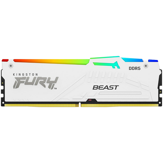 Kingston 32GB 6400MT/s DDR5 CL32 DIMM FURY Beast White RGB XMP