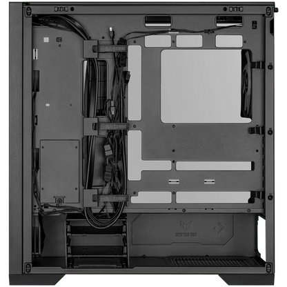 ASUS TUF Gaming GT302 ARGB ATX/EATX Gaming case Black, Interchangeable side panels, Detachable top panel, Square-type mesh front panel, Four 140 x 28 mm ARGB fans, Hidden-connector motherboard support, Front Panel High-Speed USB Type-C