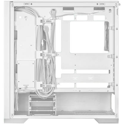 ASUS TUF Gaming GT302 ARGB ATX/EATX Gaming case White, Interchangeable side panels, Detachable top panel, Square-type mesh front panel, Four 140 x 28 mm ARGB fans, Hidden-connector motherboard support, Front Panel High-Speed USB Type-C