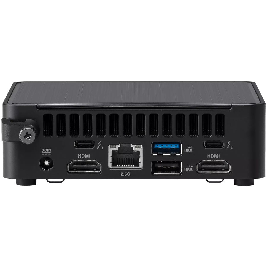 ASUS NUC 14pro/RNUC14RVHV500002I/Intel Ultra 5 135H vPro/Intel Arc graphics/4xUSB/M.2 22x80 NVMe; 22x42 NVMe/2.5'' SATA slot/2,5Gbe LAN/2xHDMI/ 2x Thunderbolt 4 (USB-C+DP)/no Storage/no RAM/AX211.D2WG/no OS/EU Cord/Tall Kit(L6)/EAN:4711387491744