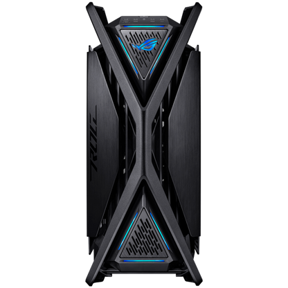 ASUS ROG Hyperion GR701 BTF Edition E-ATX Gaming case Black, motherboard hidden connectors design support, 420 mm dual radiator support, four 140 mm fans, metal GPU holder, component storage, ARGB fan hub, Aura Sync, 60W fast charging