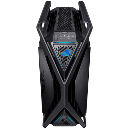 ASUS ROG Hyperion GR701 BTF Edition E-ATX Gaming case Black, motherboard hidden connectors design support, 420 mm dual radiator support, four 140 mm fans, metal GPU holder, component storage, ARGB fan hub, Aura Sync, 60W fast charging