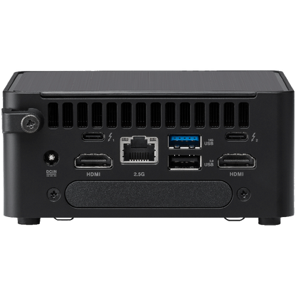 ASUS NUC 14pro/RNUC14RVHI300000I/Intel Core 3 100U/Intel Graphics/4xUSB/M.2 22x80 NVMe; 22x42 NVMe/2.5'' SATA slot/2,5Gbe LAN/2xHDMI/ 2x Thunderbolt 4 (USB-C+DP)/no Storage/no RAM/AX211.D2WG.NV/no OS/No Cord/Tall Kit(L6)/EAN:4711387491379