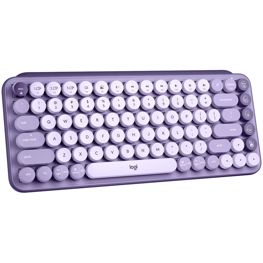 LOGITECH POP Keys Bluetooth Mechanical Keyboard  - COSMOS LAVENDER - ARA