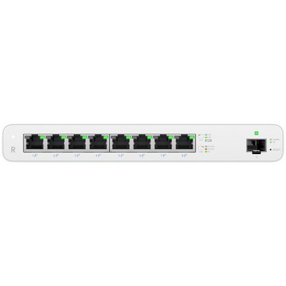 (8) GbE RJ45 ports with 27V passive PoE output Router