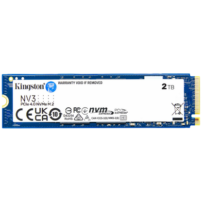 Kingston 2TB NV3 SSD M.2 2280 PCIe 4.0 NVMe, Read: 6,000/ Write: 5,000MB/s