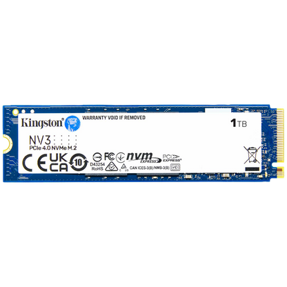 Kingston 1TB NV3 SSD M.2 2280 PCIe 4.0 NVMe, Read: 6,000/ Write: 4,000MB/s