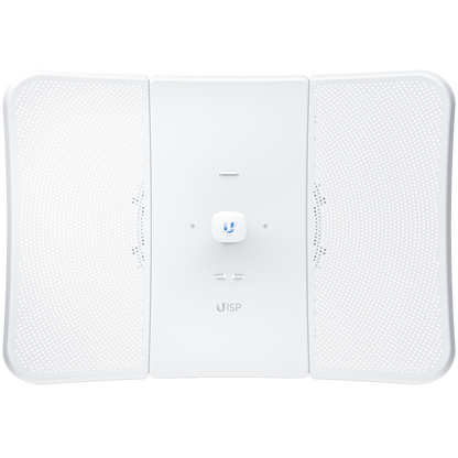 Ubiquiti LTU-XR 5 GHz LTU client that establishes extremely long-distance wireless links with an LTU Rocket serving as its base station.