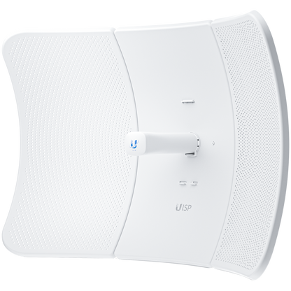 Ubiquiti LTU-XR 5 GHz LTU client that establishes extremely long-distance wireless links with an LTU Rocket serving as its base station.