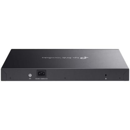 TP-Link SG3428MP Omada 28-Port Gigabit L2+ Managed Switch with 24× Gigabit 802.3af/at PoE+ ports and 4× Gigabit SFP slots, 384 W total PoE budget, Omada app, Static Routing, VLAN, ACL, QoS, IGMP Snooping, OAM, and DDM, ERPS, Zero-Touch Provisioning