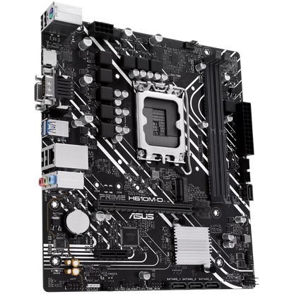 ASUS PRIME H610M-D LGA1700 mATX MB - Intel H610 2xDIMM DDR5 1xM.2 4xSATA PCIe 4.0 1Gb Ethernet 1xD-SUB 1xHDMI with LPT and RGB header
