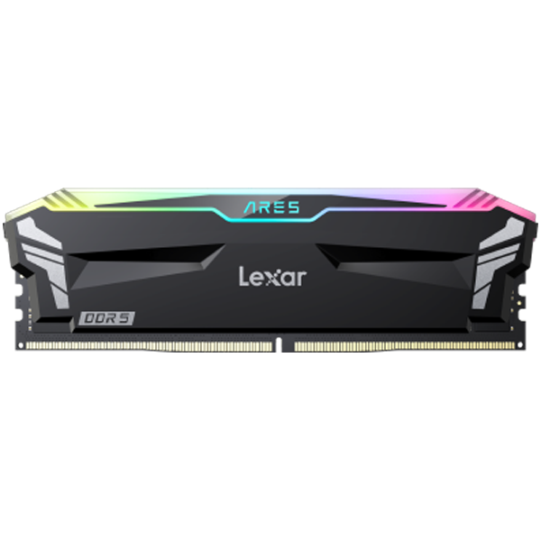 Lexar Ares DDR5 (2X16GB) 7200 CL34 1.4V Memory with heatsink and RGB lighting,Dual pack, Black Color