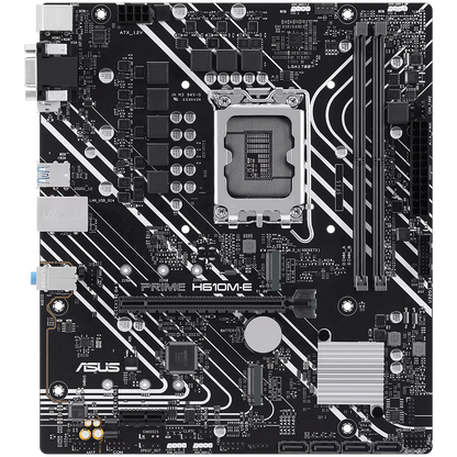 ASUS PRIME H610M-E-CSM LGA1700 mATX MB - Intel H610 2xDIMM DDR5 2xM.2 4xSATA PCIe 4.0 1Gb Ethernet 1xD-SUB 1xDisplayPort 1xHDMI COM header Aura Sync