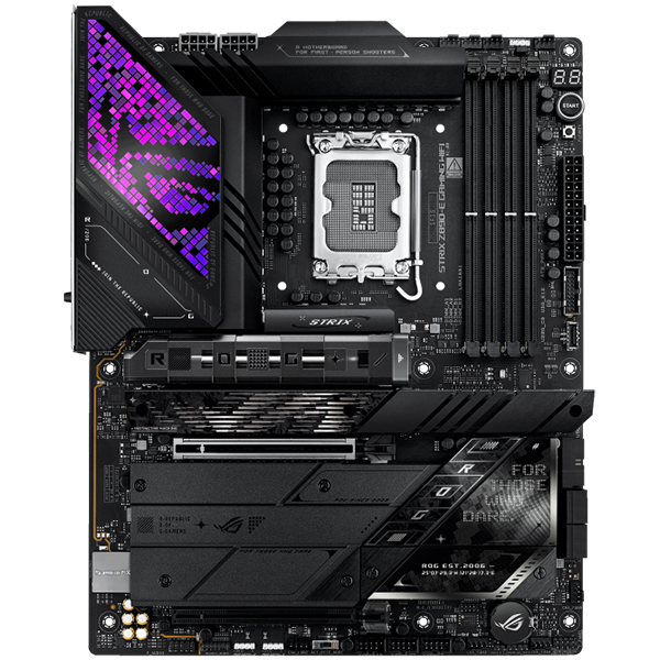 ASUS ROG STRIX Z890-E GAMING WIFI LGA1851 ATX gaming MB - Intel Z890 4xDIMM DDR5 7xM.2 4xSATA PCIe 5.0 5Gb Ethernet WiFi 7 + Bluetooth 1xDisplayPort 1xHDMI 2xIntel Thunderbolt 4 ports (USB Type-C) with Aura Sync