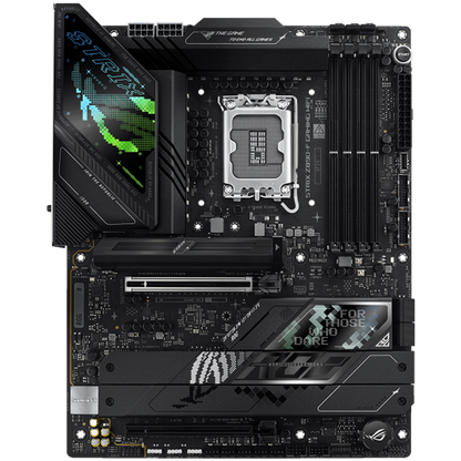 ASUS ROG STRIX Z890-F GAMING WIFI LGA1851 ATX gaming MB - Intel Z890 4xDIMM DDR5 5xM.2 4xSATA PCIe 5.0 2.5Gb Ethernet WiFi 7 + Bluetooth 1xDisplayPort 1xHDMI 2xIntel Thunderbolt 4 ports (USB Type-C) with Aura Sync