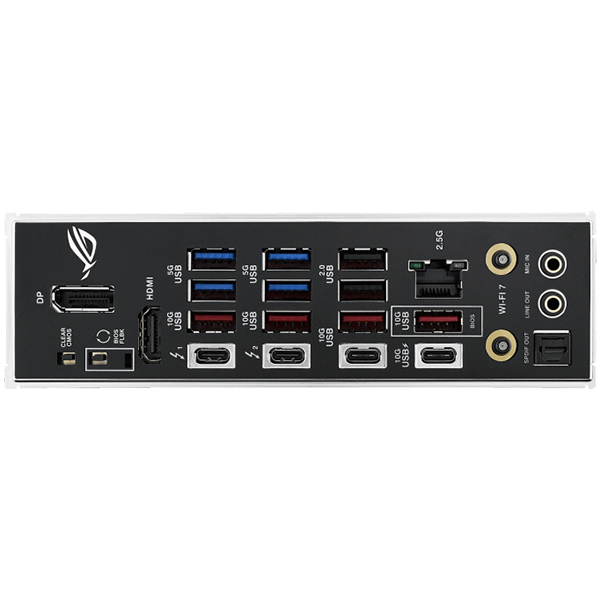 ASUS ROG STRIX Z890-F GAMING WIFI LGA1851 ATX gaming MB - Intel Z890 4xDIMM DDR5 5xM.2 4xSATA PCIe 5.0 2.5Gb Ethernet WiFi 7 + Bluetooth 1xDisplayPort 1xHDMI 2xIntel Thunderbolt 4 ports (USB Type-C) with Aura Sync