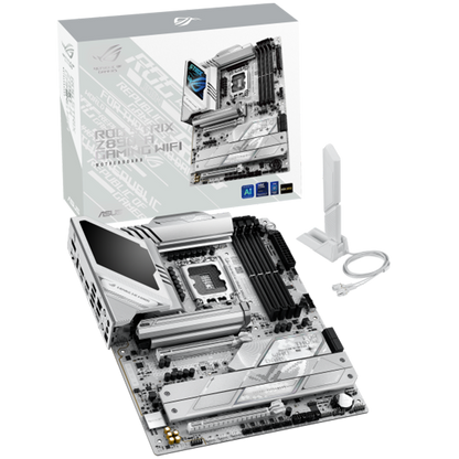 ASUS ROG STRIX Z890-A GAMING WIFI LGA1851 ATX gaming MB - Intel Z890 4xDIMM DDR5 5xM.2 4xSATA PCIe 5.0 2.5Gb Ethernet WiFi 7 + Bluetooth 1xDisplayPort 1xHDMI 2xIntel Thunderbolt 4 ports (USB Type-C) with Aura Sync