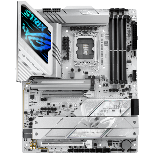 ASUS ROG STRIX Z890-A GAMING WIFI LGA1851 ATX gaming MB - Intel Z890 4xDIMM DDR5 5xM.2 4xSATA PCIe 5.0 2.5Gb Ethernet WiFi 7 + Bluetooth 1xDisplayPort 1xHDMI 2xIntel Thunderbolt 4 ports (USB Type-C) with Aura Sync
