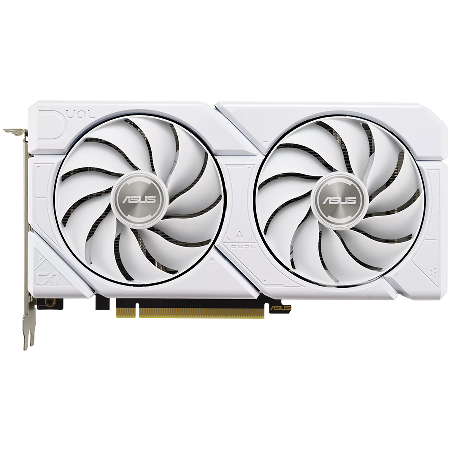 ASUS Video Card NVidia Dual GeForce RTX 4060 EVO White OC Edition 8GB GDDR6 VGA with two powerful Axial-tech fans and a protective backplate for broad compatibility