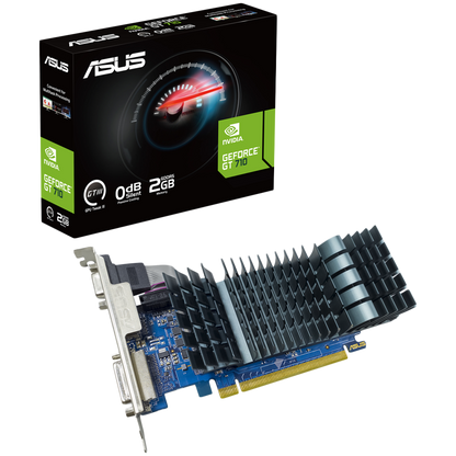 ASUS Video Card NVidia GeForce GT 710 2GB GDDR5 EVO (GT710-SL-2GD5-BRK-EVO) VGA, low-profile, PCIe 2.0, 1xD-SUB, 1xDVI-D, 1xHDMI 1.4b