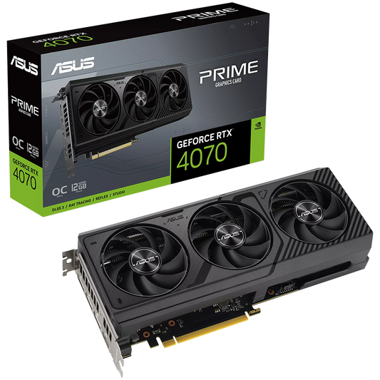 ASUS Video Card NVidia Prime GeForce RTX 4070 OC Edition 12GB GDDR6X (PRIME-RTX4070-O12G) VGA, PCIe 4.0, 1xHDMI 2.1a, 3xDisplayPort 1.4a