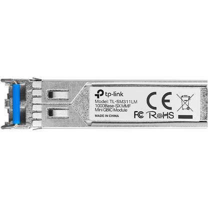TP-Link SM311LM Omada 1000Base-SX MMF Mini GBIC Module, Multi-mode MiniGBIC module, Supports Digital Diagnostic Monitoring (DDM), Compatible with Small Form Pluggable Multi-Source Agreement (SFP-MSA), Hot-Pluggable, 850nm, 550m