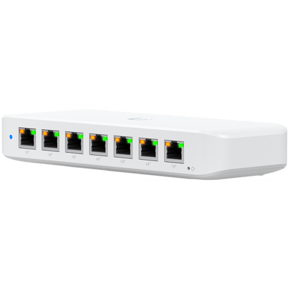 Ubiquiti USW-Ultra-60W Layer 2, 8-port GbE PoE switch: 7x GbE PoE+ output ports, GbE port with optional PoE++ input
