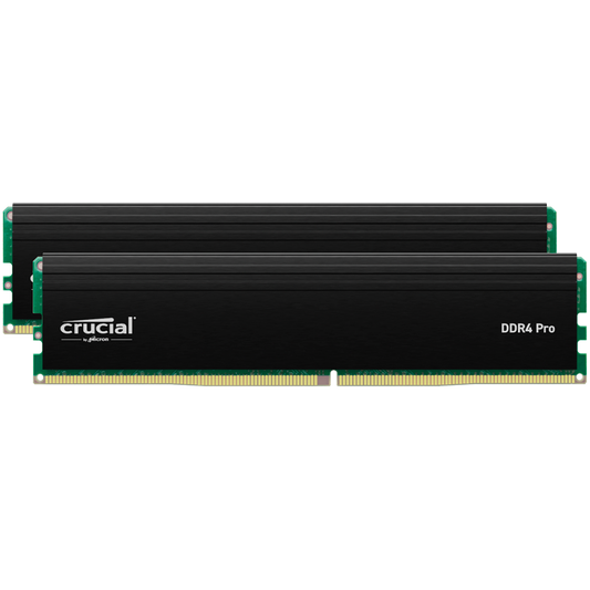 Crucial Pro OC 32GB Kit (2X16GB) DDR5-6400 UDIMM CL38 Black